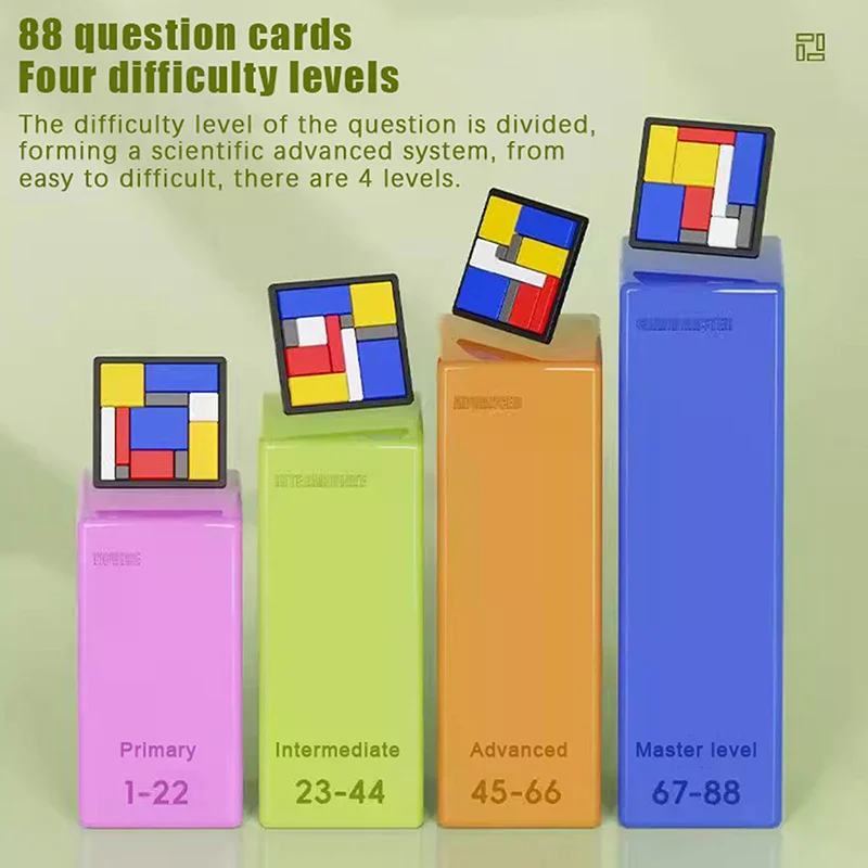 Puzzle d'entraînement à la pensée logique pour tout-petits, Cubes Montessori, jeux de société, jouets éducatifs interactifs Parent-enfant, jeux de fête