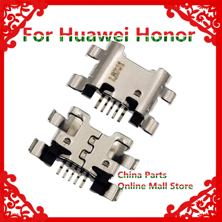 For Huawei Honor 7C 7S 7A 7X 8E 8A 8C HONOR 9 9E 9S lite Universal port built-in tail socket