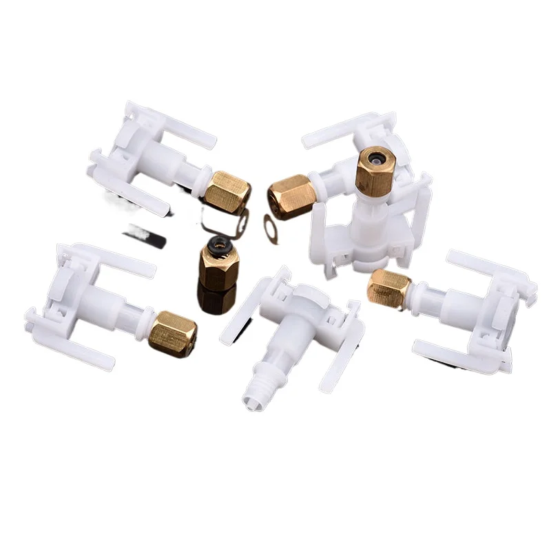 10 PCS Eco Solvent DX5 XP600 Damper Connector With Copper Screw for Epson Roland Mimaki JV33 160 130 JV5 TS3 TS5 Pipe