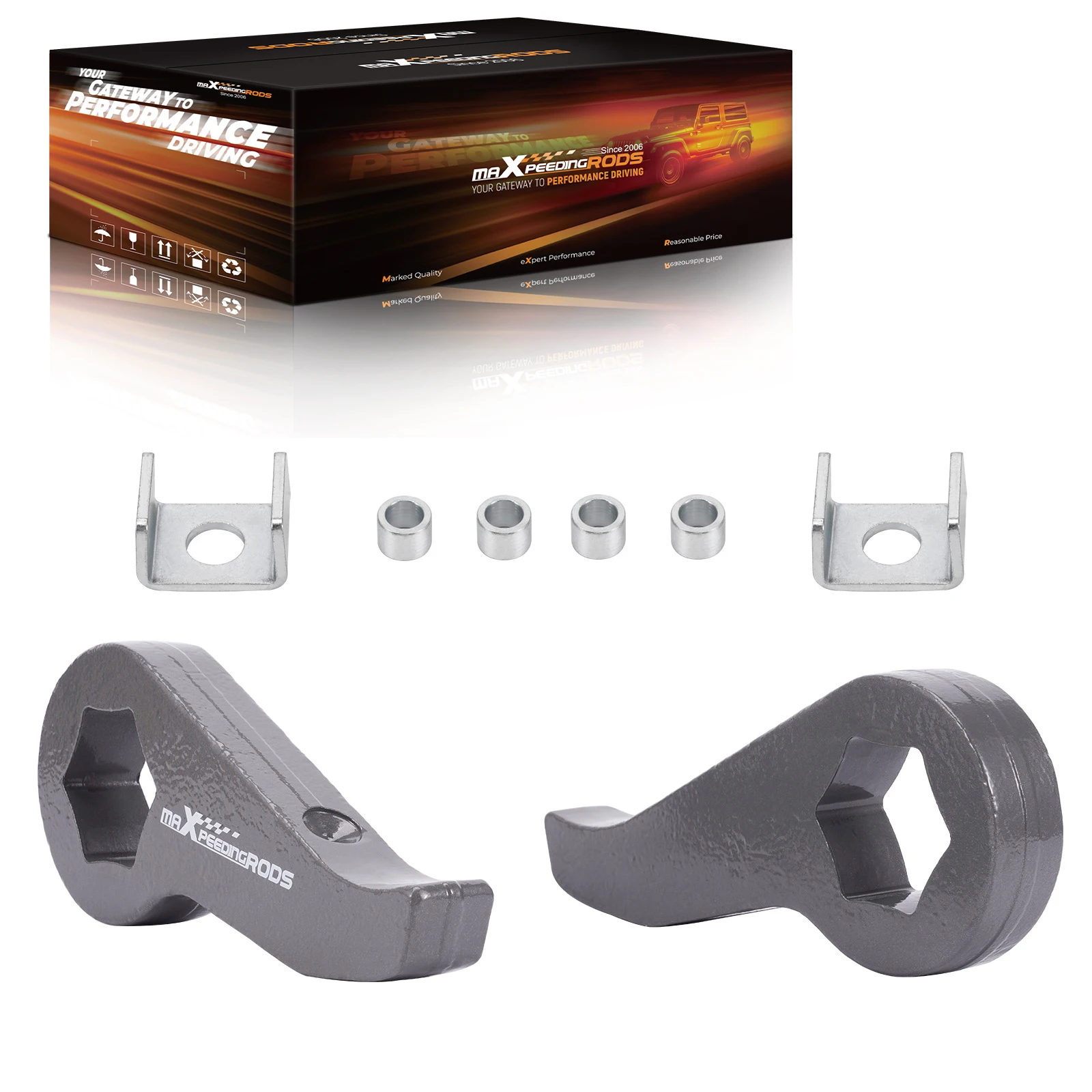 

MaXpeedingrods Factory Front Lift Block 1.5"-2" Torsion Keys Leveling Kit for Chevy/GMC 2500/3500 HD 4WD 2011-2019