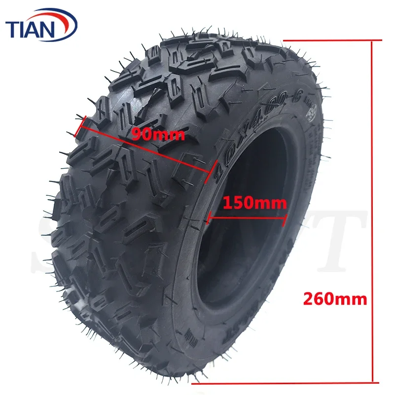 10x4.00-6 Off-Road Vacuum Tire with Air Valve for Electric Scooter 10 Inch 3.50-6 90/65-6 Widened Wear-resistant Tubeless Tyre