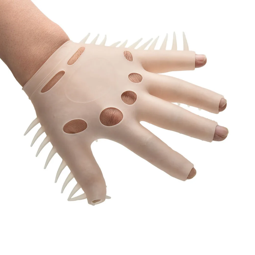 Sauna Massage Masturbation Glove TPE Soft Rubber Skin Friendly Breathable Finger Glove Sexual Products