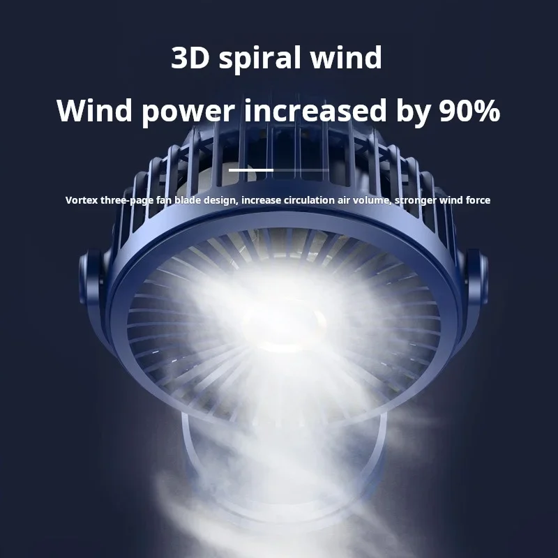 Powerful 10000mAh Desktop Clip-On Fan: Versatile Cooling with 720° Airflow and Natural Wind Simulation