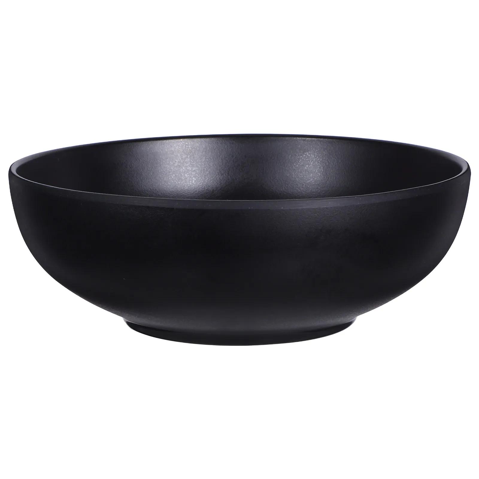 Japanese-Style Ramen Bowl for Restaurant Owners to Save Storage Space, A5 Black Stackable Melamine with a Porcelain Look, 1 Pc