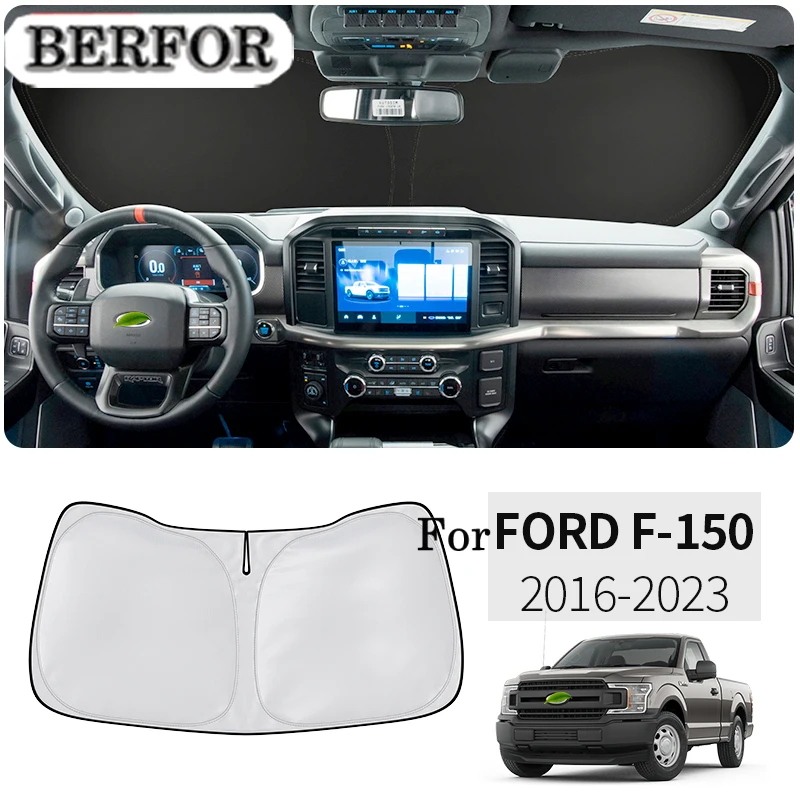 

For Ford F150 F-150 2016-2023 Car Styling Nano-Insulat Windshield Sunshade Front Window Sun Shade Visor Interior Accessories