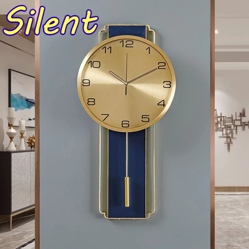 Table Clocks Metal Pendulum Silent Non-ticking Dust-proof Low Power Desk Clocks Simplicity Art Nordic Light Luxury Home Decor