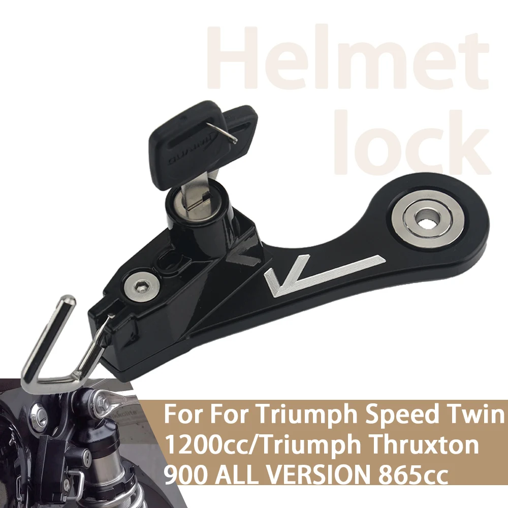 For Triumph Twins Bonneville Thruxton Scrambler 900 T100 Street Helmet Lock Kit Motorcycle Helmets Security Anti-Theft Lock