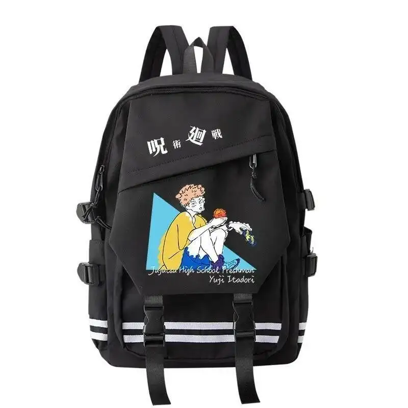 

Anime Game Black Jujutsu Kaisen Student Teens School Bags Large Capacity Mochilas Backpacks For Gift