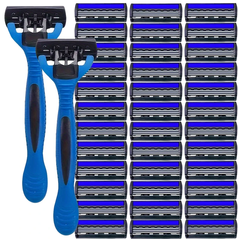NEW Shaver Men Razor Shaving 3 Layer Stainless Blade Shaver Reusable Safety Razor Hair Removal Shaver Imported Blade Multi Tool