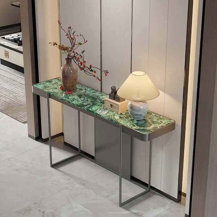 

Светлый роскошный мраморный роскошный каменный входной столик у настенной входной платформе