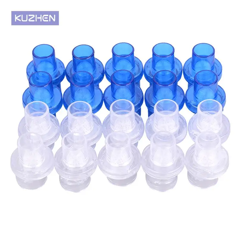 10 Pcs Disposable One-way Filter Plugs CPR Mask Training Valves Mouthpieces Micromask Accessories