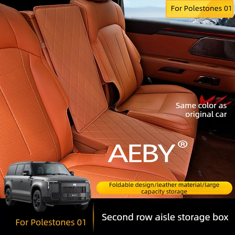

AEBY For Polestones 01 2nd Row Seat Storage Box,Car Interior Accessories,Car Seat Gap Organizer,Rear Seat Organizer Box