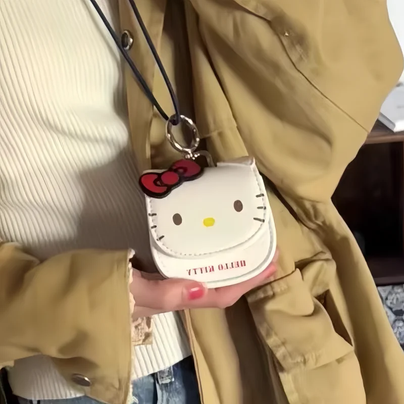 

New Arrival Anime Bag Hello Kitty Mini Bag Childrens Small Pendant Cross Shoulder Earphone Bag Girl Lovely Earphone Bag Gifts
