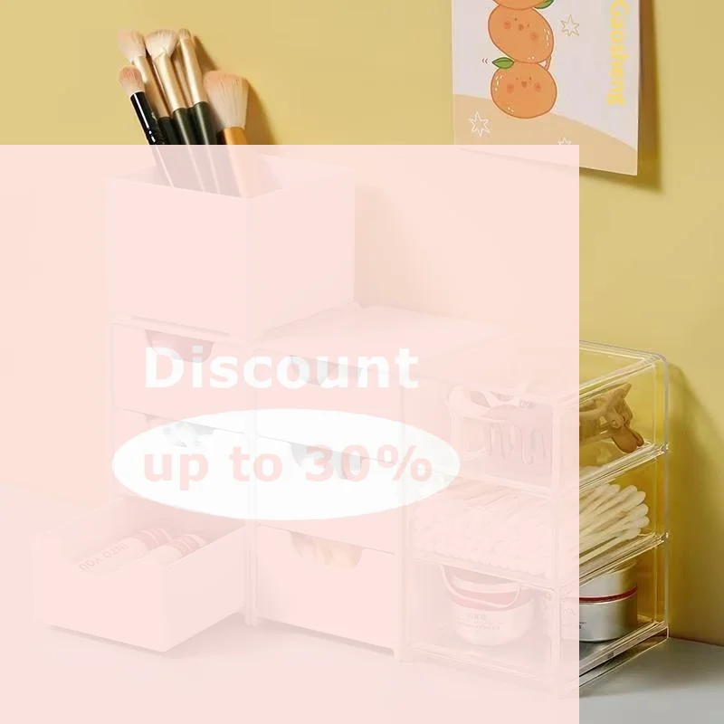 3 Layer Desktop Drawer Storage Organizer Clear Visible Space Saving For Home Office Cosmetics Stationery Storage 13 * 9 * 8cm