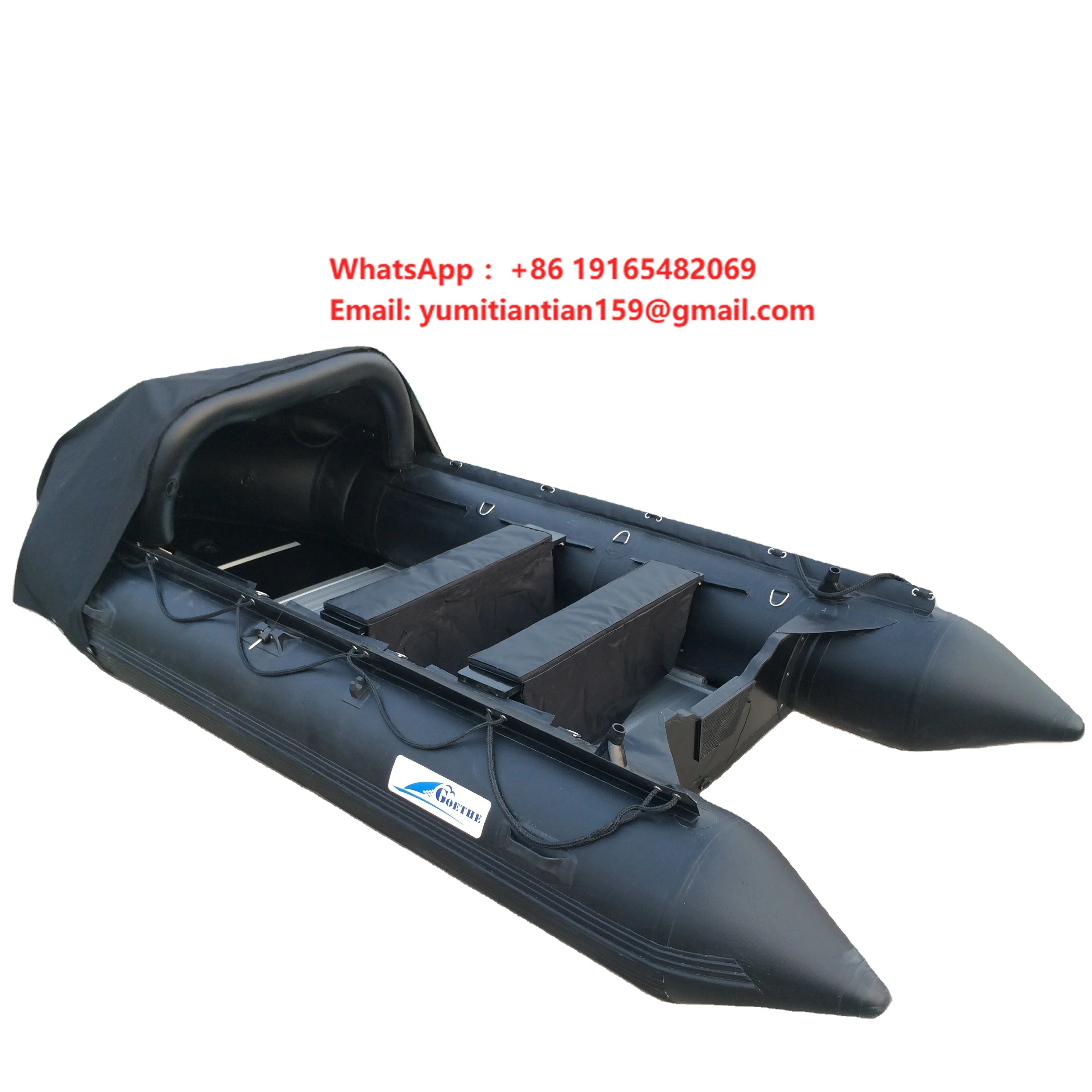 Goethe 14ft GTS430 Go Boat 4.3m 9 Persons Inflatable  Sport Kayak  With Tent for Fishing Luxury Yacht