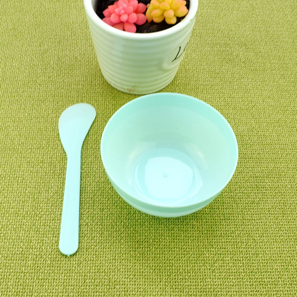 10 Pcs Mixing Bowls Crystal Mud Containers Lightweight Comfortable Space Saving Stacking Green Hard Plastic Craft