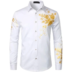 Men's Long Sleeve Shirts Casual Shirts Elegant Fashion Men's Clothes 2024 Men's Trendy Clothes Oversized Printed Long Sleeves