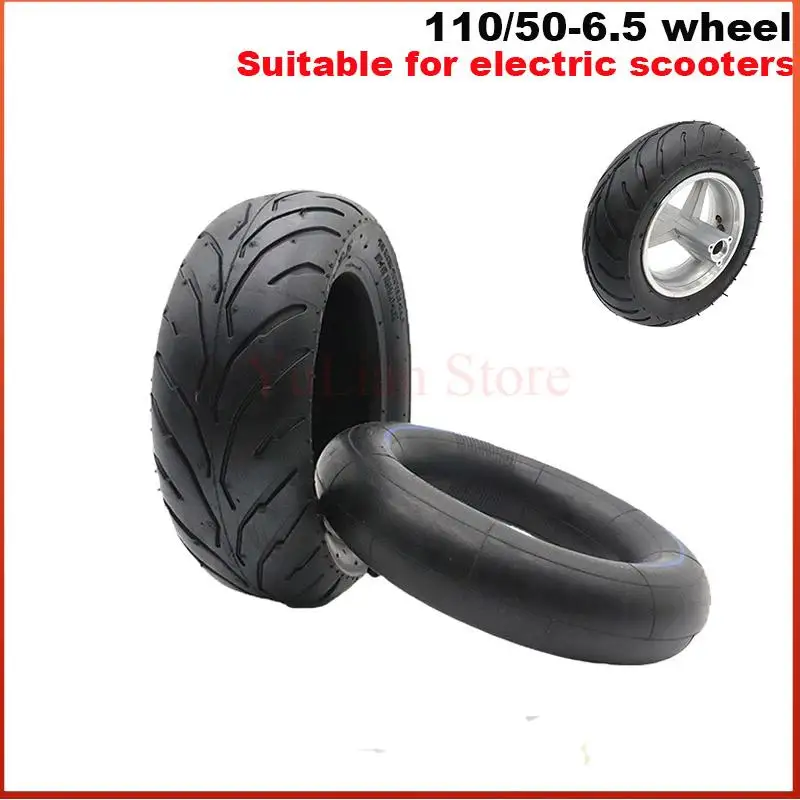Scooter rear wheel 110/50-6.5 inflatable wheel, thick and durable, replaceable scooter wheel