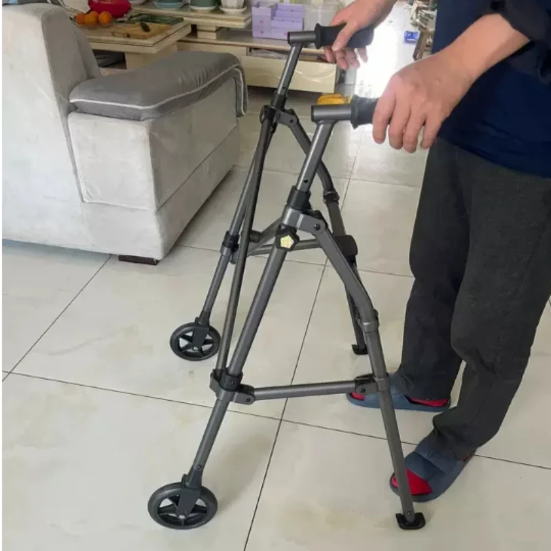 Medical Crutches Elderly Walking Aids Crutches, Fracture Rehabilitation Walking Handrails Lightweight Foldable Rolling Walkers