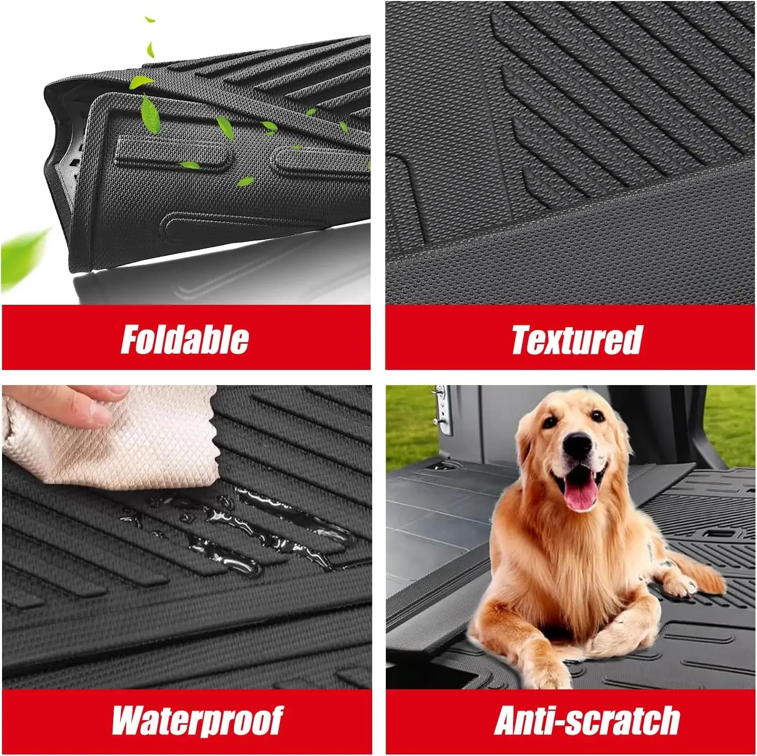 For Ford Bronco 4 Door Rear Seat Back Cover Backrest Protector Pad Split Seat Liner Cargo Mat Case With Interior Car Accessories