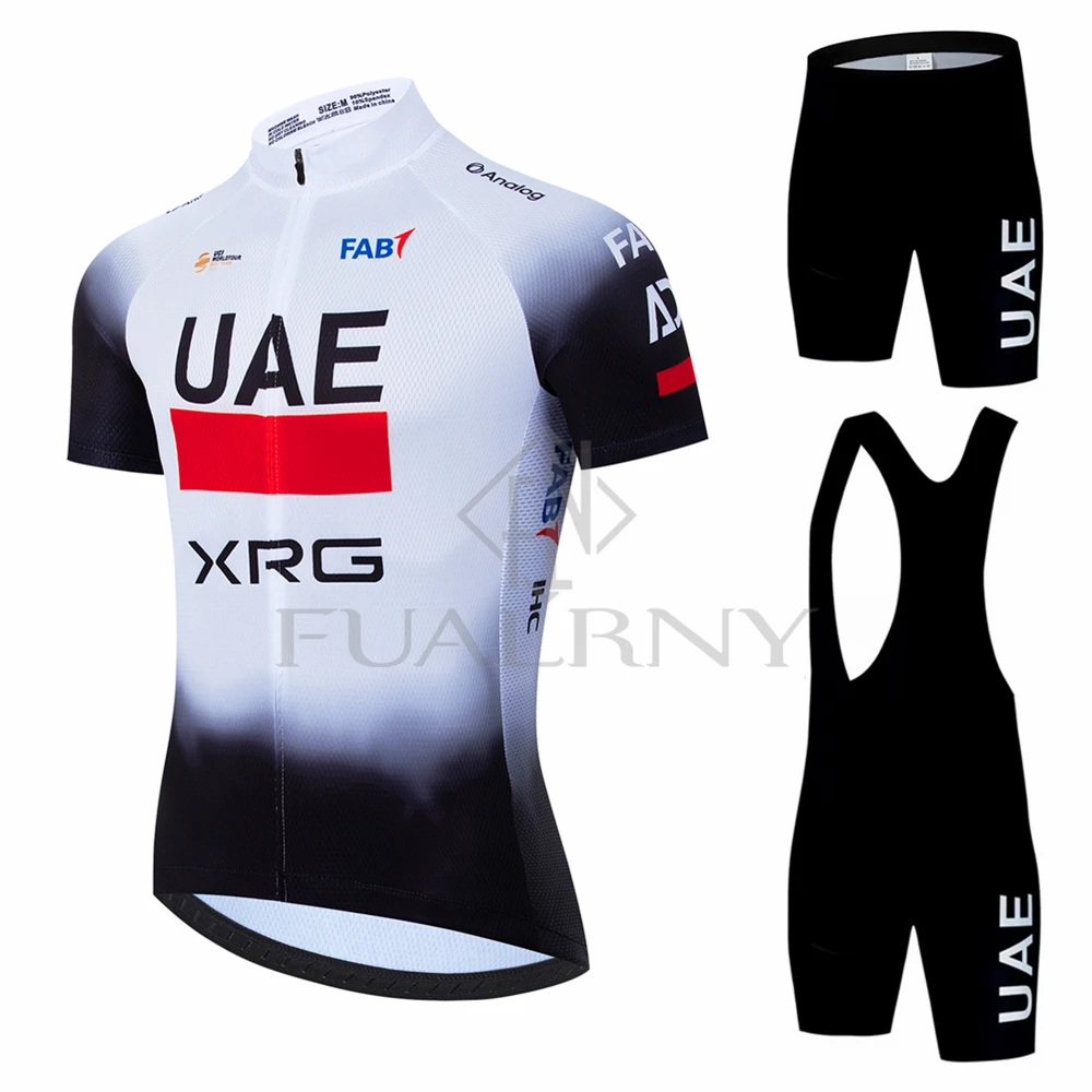 Conjunto de Jersey de Ciclismo de verano de los Emiratos Árabes Unidos, Ropa transpirable de manga corta para Ciclismo de Bicicleta, Maillot MTB, traje de Ciclismo azul