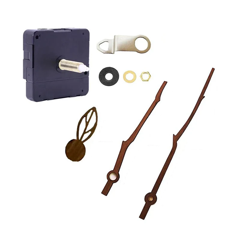 

Extra Long Axis Quartz Movement DIY Creative Scan Second Wall Clock Accessories Nordic Simple Wooden Pointer Silent Mechanism