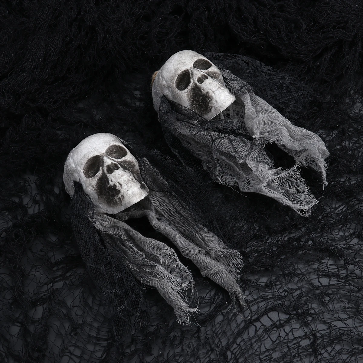 

3 Pcs Skull Pendant Halloween Props Hanging Ghost Haunted House Supplies Creepy