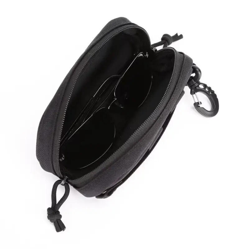 Portable Sunglasses Waist Pack Outdoor Utility Glasses Pouch Lightweight Organizer Hard & Soft Eyeglasses Case for Travel Hiking