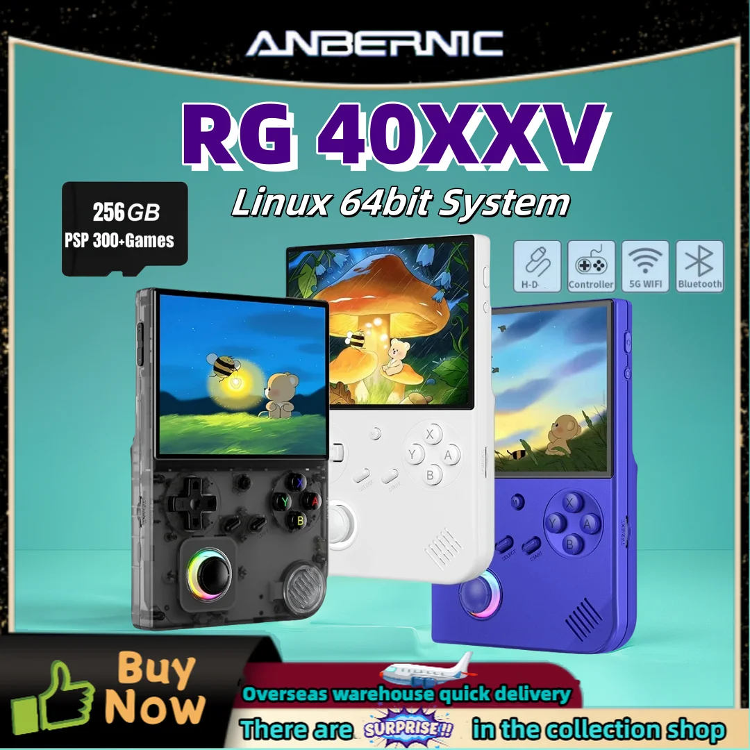 ANBERNIC RG 40XXV Retro handheld game console 64-bit Linux 4.0 IPS screen supports 5G WiFi Bluetooth HD output 3200mah PSP Gift