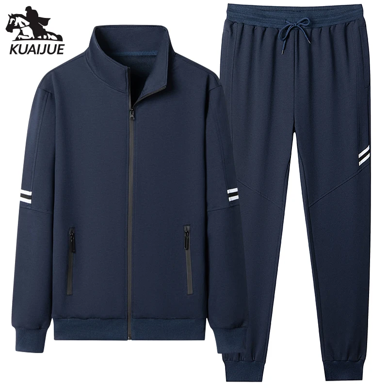 

Tracksuit men Set size M-4XL 5XL Men's 2 pieces Sets summer New Solid colorcasual Tracksuits Solid teenager men color Set Q83