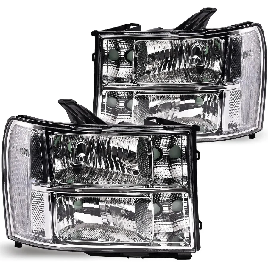 

Headlight Assembly for 2007-2013 GMC Sierra 1500 2500HD 3500HD Driver Passenger Side Pickup Truck Replacement Headlamp Clear Le