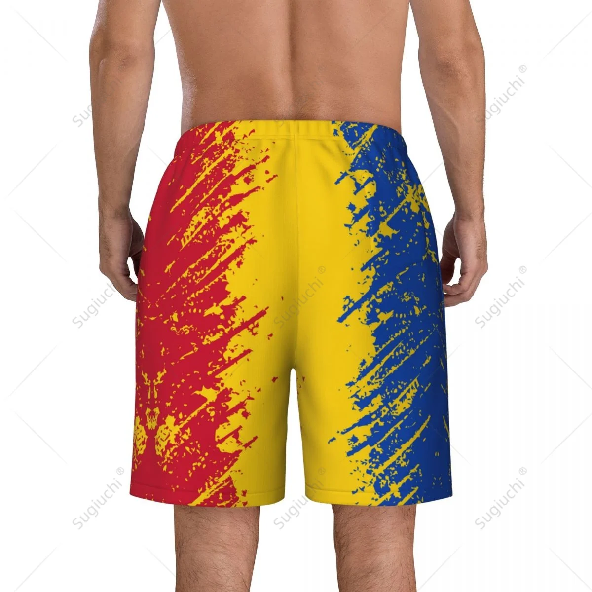 Men's Moldova Flag Beach Pants Board Shorts Surfing Boys Soccer Cycling Swimwear Running Polyester