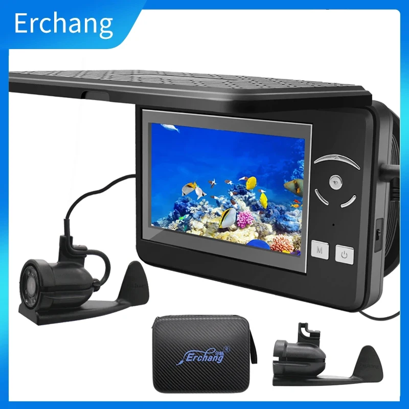 Erchang F431B Underwater Fishing Camera With 4x Digital Zoom 4.3 Inch 4000mAh 15m Infrared Winter Fisherman Camera For Fishing