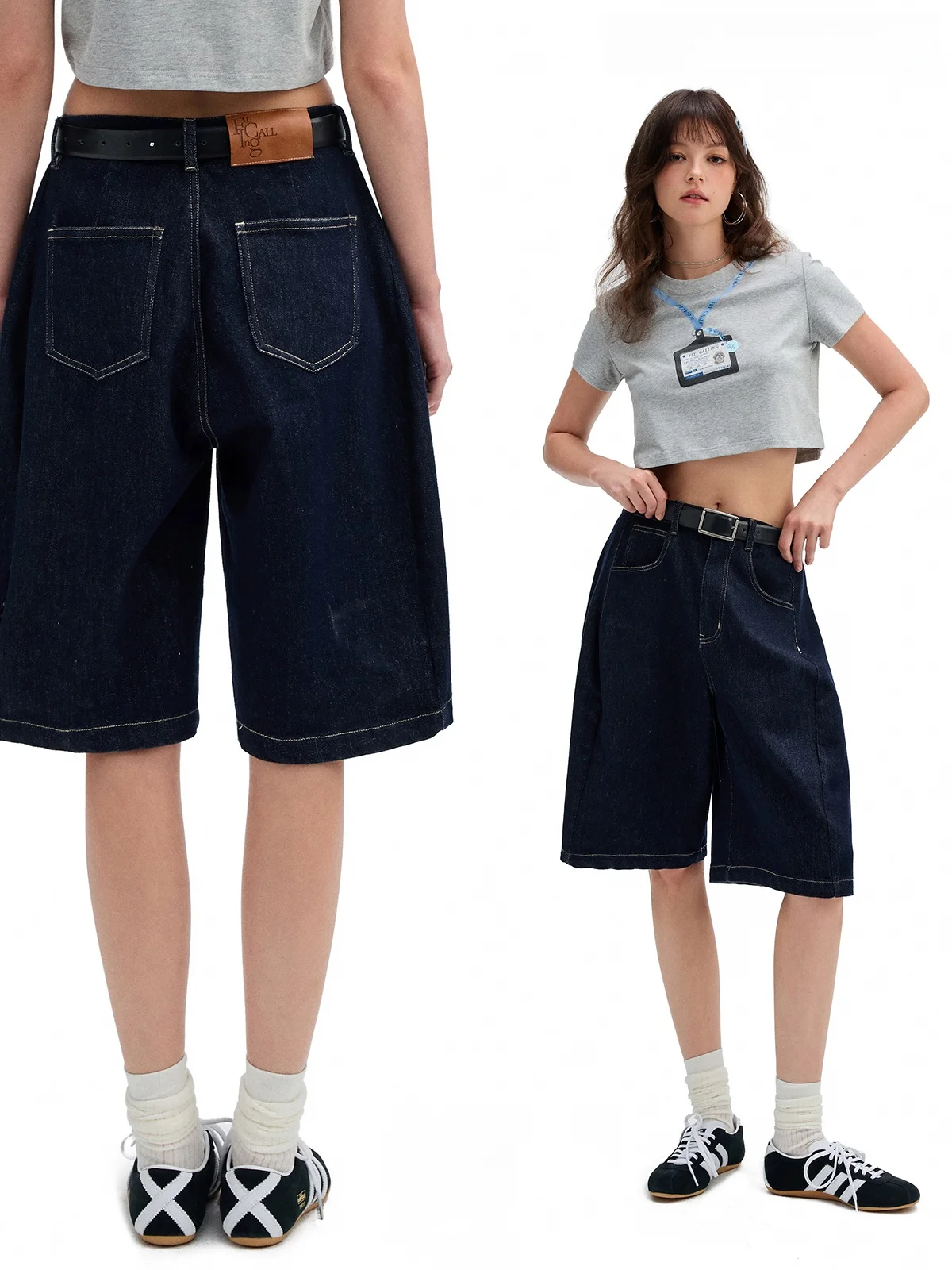 

Женские летние джинсы-капри с широкими штанинами, свободные, универсальные, повседневные, с высокой талией, 100% хлопок, для города