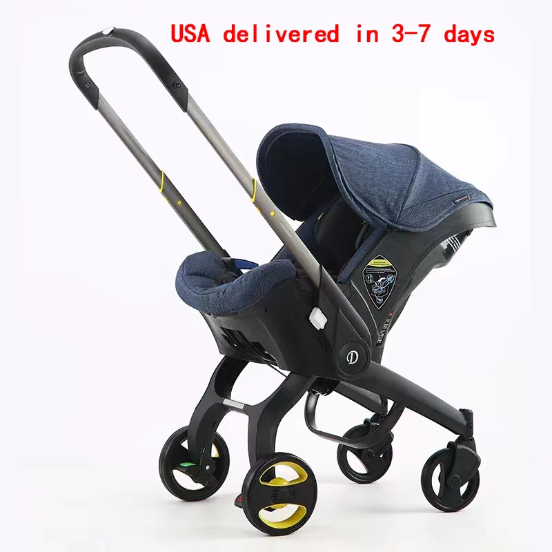 Baby Stroller 3 in 1 Pram Carriages For Newborn Lightweight Buggy Travel System Multi-function Cart