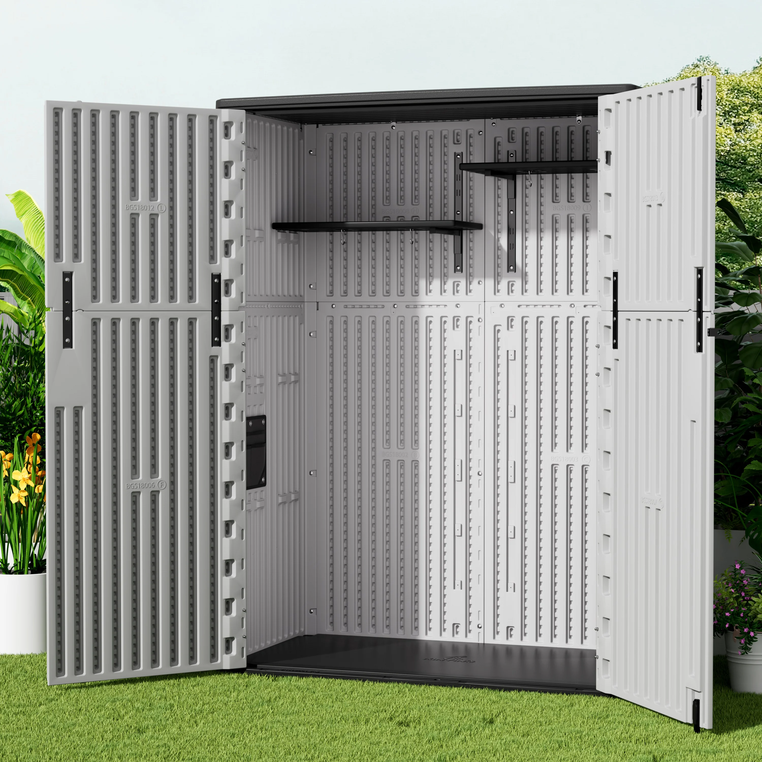 Customize KY-G06 1340L Outdoor Storage Cabinet with Multifunction Organizer Waterproof Portable Adjustable Design Easy Clean
