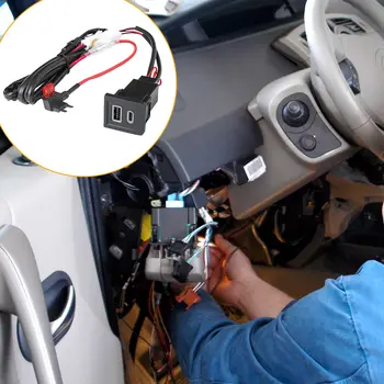 Duální USB nabíječka do auta PD+QC3.0 rychlonabíječka zásuvka na nabíjení telefonu napájecí adaptér pro VW Multivan T5 03-15 10 nejlepší prodej USB zásuvka pro VW T5 Multivan - №3