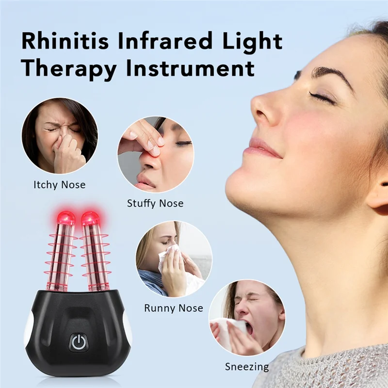ABLE-Smart Dual UV Nasal Phototherapy Device Red Light Infrared Therapy Base For Chronic Rhinitis/Itchy/Runny Nose Sanitization