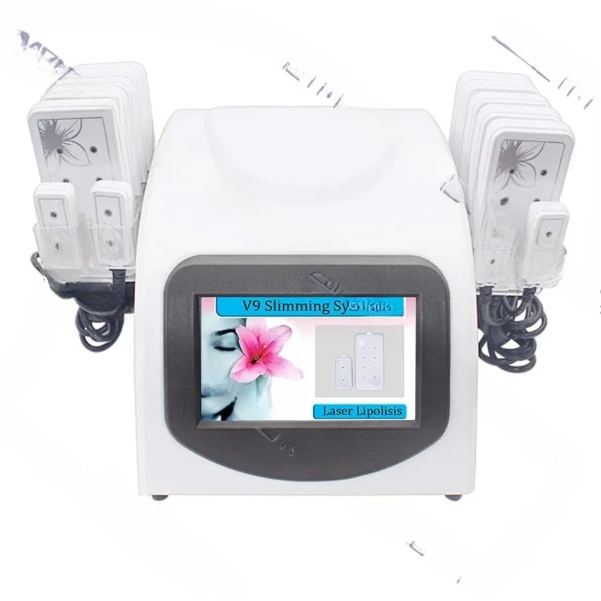 Customizable 14Pads Hot Lipo Laser Weight Loss Massager Slimming Instrument Fat Loss Body Shaping Beauty Machine
