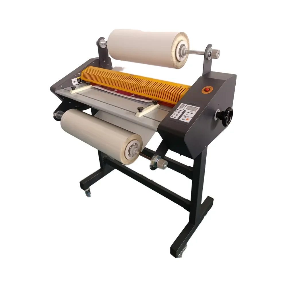 Boway FM-650 635mm Wide Format Semi-Automatic Laminator for Poster and Map Pneumatic & Manual Driven Plastic & Paper Packaging