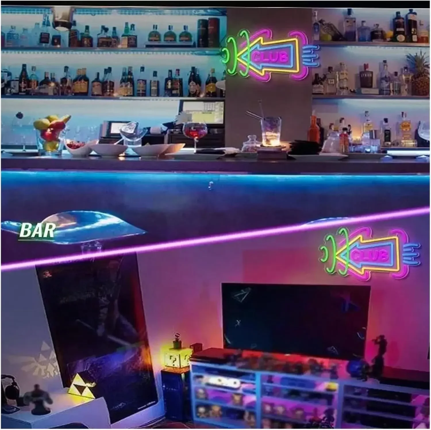 Clube sinal de néon usb regulável led sinal de luz de néon para bebida barra homem caverna quarto hotel loja garagem sala de jogos festa decoração da parede