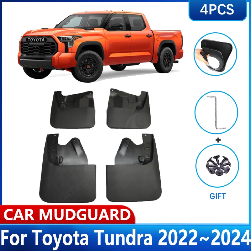 Car Wheel Fender MudFlaps For Toyota Tundra 2022 Accessories 2023 2024 XK70 Mk3 Mud Flap Guard Splash Front Rear Wheel Mudguard