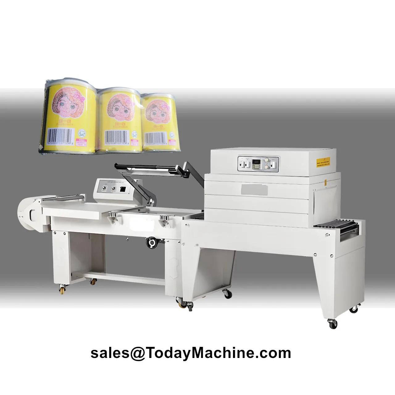 Manual L-sealer Heat Tunnel Pvc Film Shrink Wrapping Machine for Carton Box Cosmetic Food Bottle