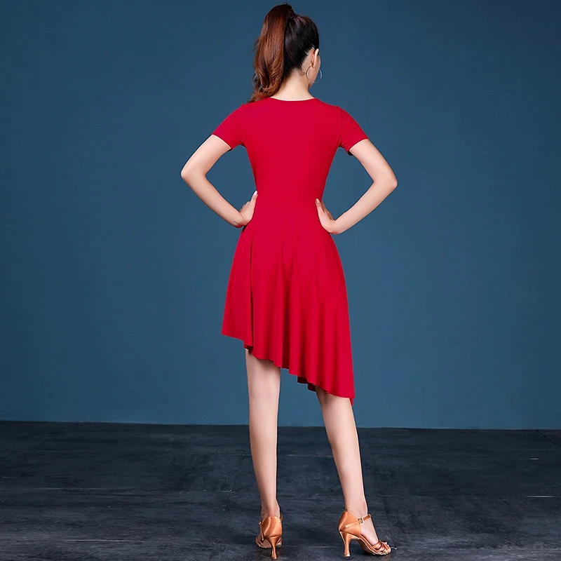 Lente Nieuwe Latin Dance Praktijk Dress Performance Jurk Vrouwelijke Moden Dans Professionele Uitvoering Rode Samba Kleding