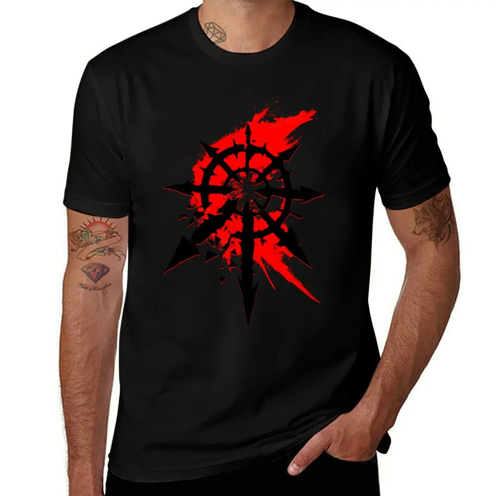 

BLOODY STAR OF CHAOS T-Shirt basketball graphic tees custom t shirt street wear topping plain t shirts men