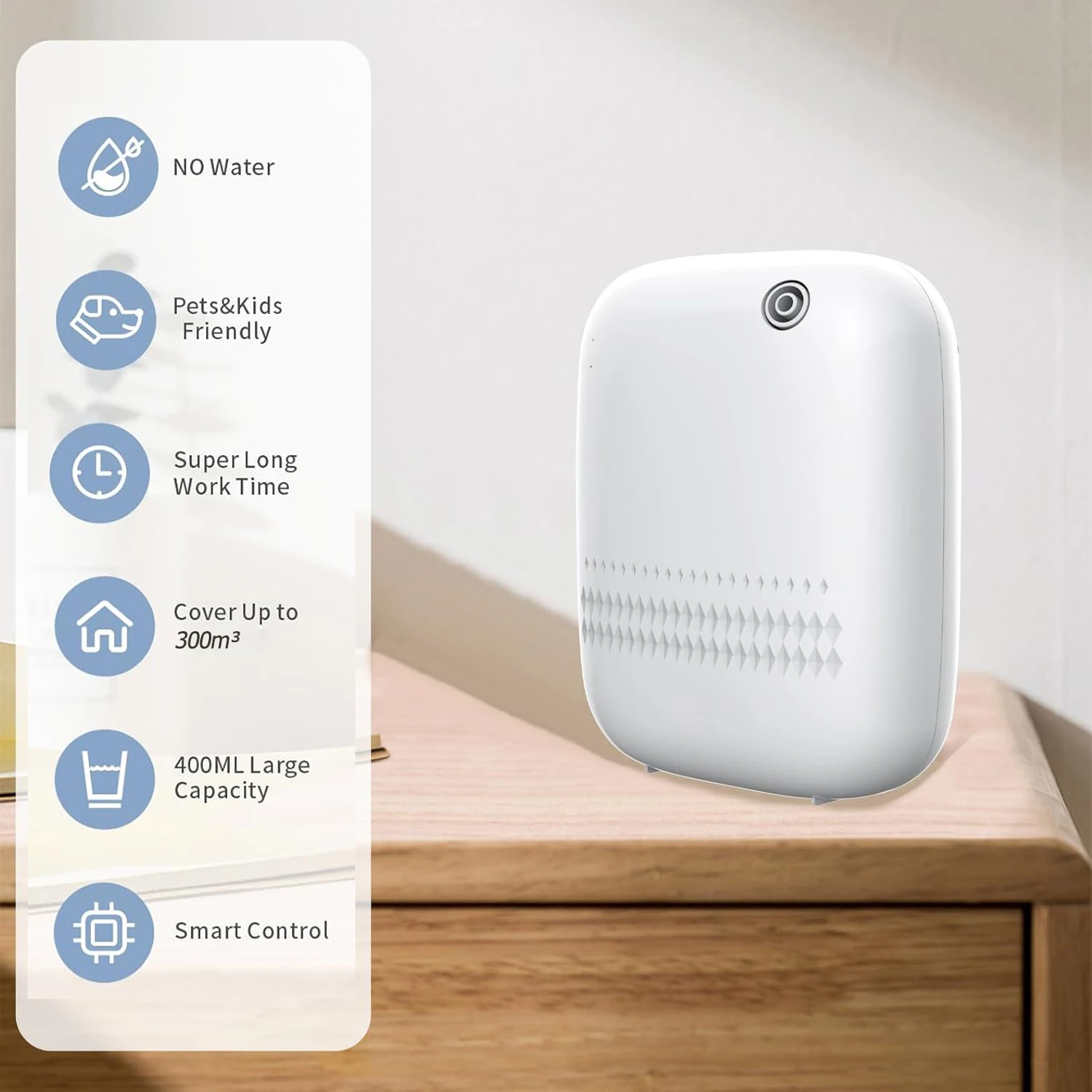 300m³ Smart  Fragrance Oil Diffuser App Control 400ML Professional Aroma Diffuser Electric Smell for Home