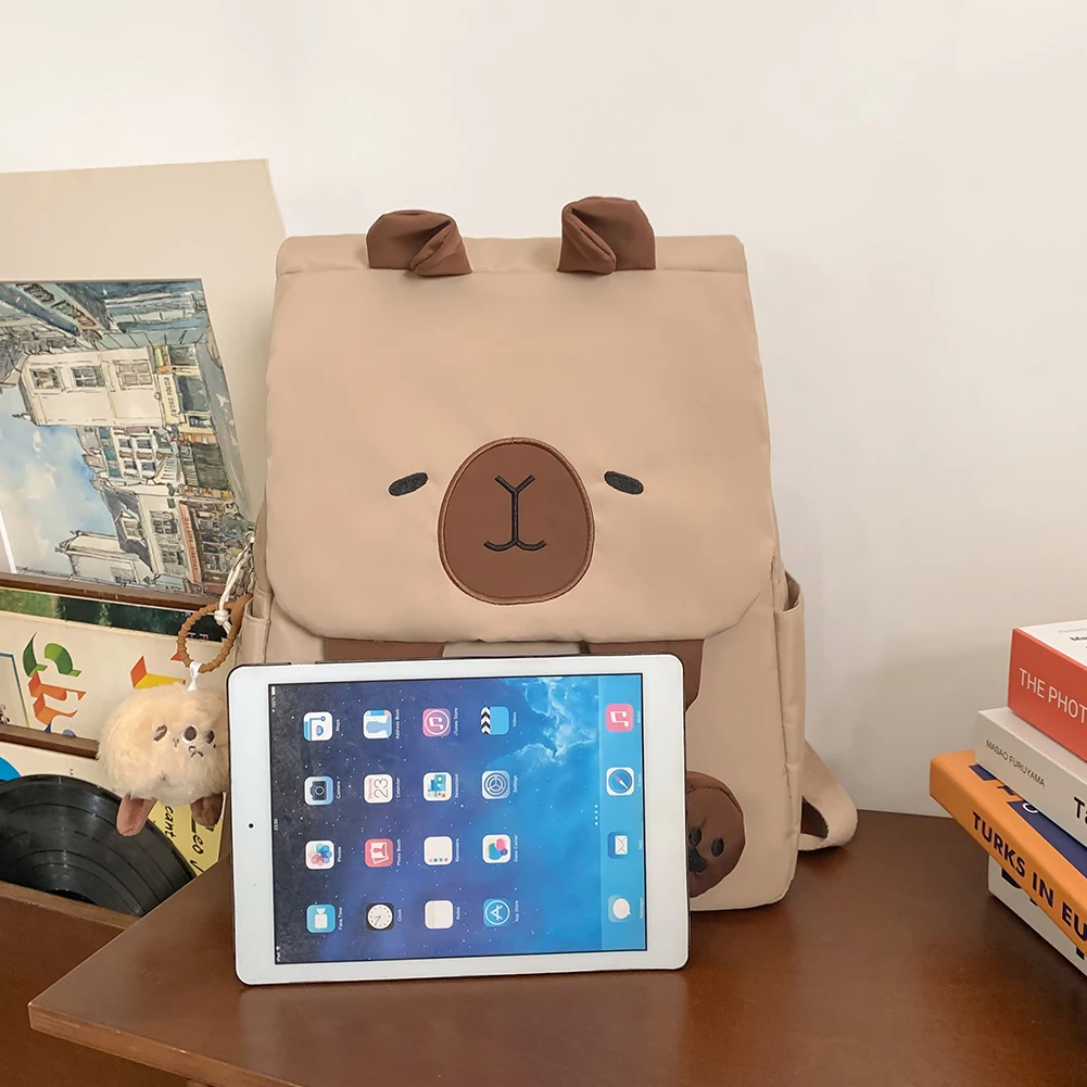 Zaino Capybara con chiusura a cerniera Zaino Borsa da scuola da donna Cinghie regolabili Borsa da viaggio Regali per gli amanti del capibara
