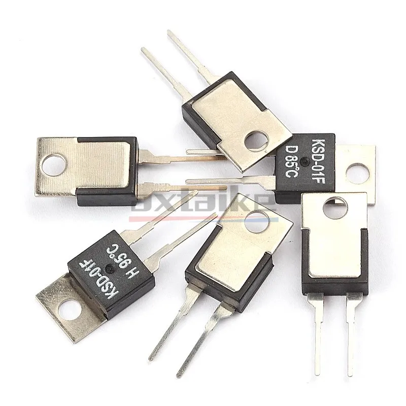 2 uds KSD-01F JUC-31F 40 ~ 135 grados Celsius normalmente abierto cierre interruptor de temperatura termostato Protector térmico 65 100 105 110 ° C