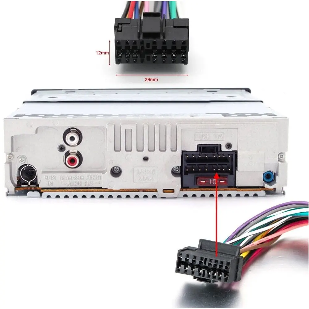 16 Pin Car Stereo Radio Audio Harness Wiring Cable Replacement Connector For Sony CDC CDX MEX MDX XR Series