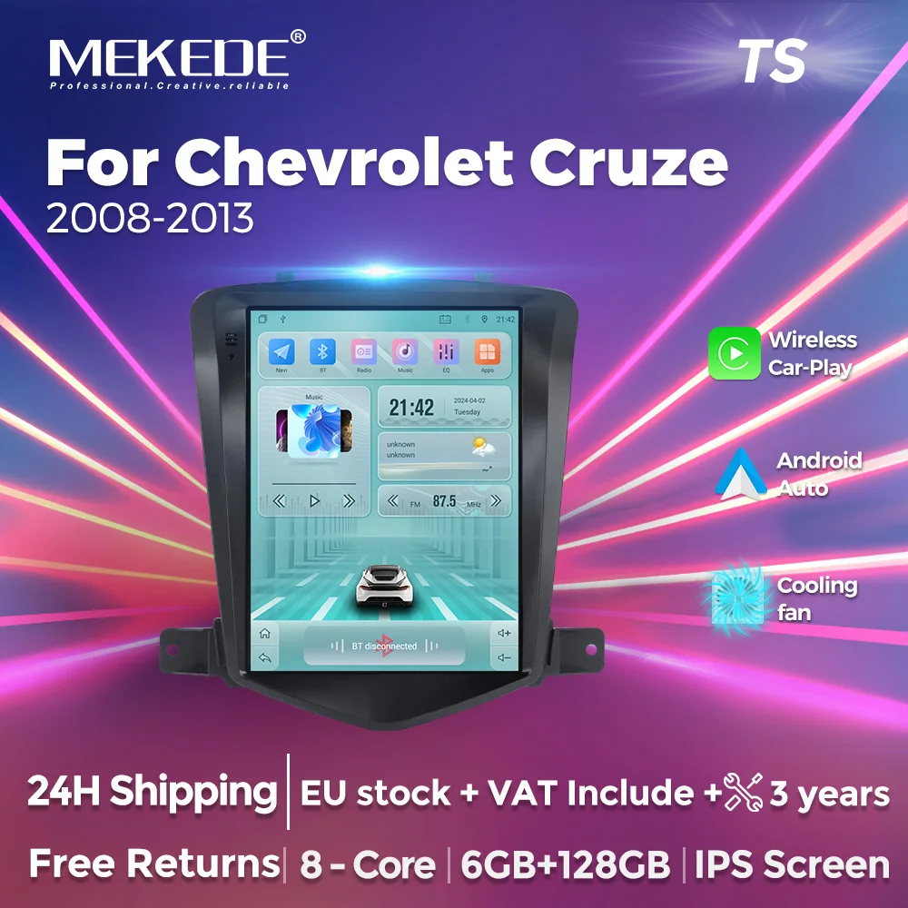 MEKEDE 9.7inch Multimedia Player for Chevrolet Cruze J300 2008-2013 BT RDS Wireless Wired Carplay Auto intelligent car systems